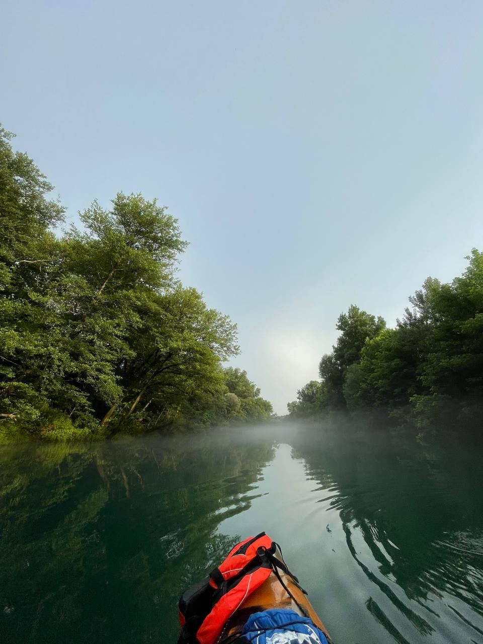 Crystal-clear water of the Zeta river